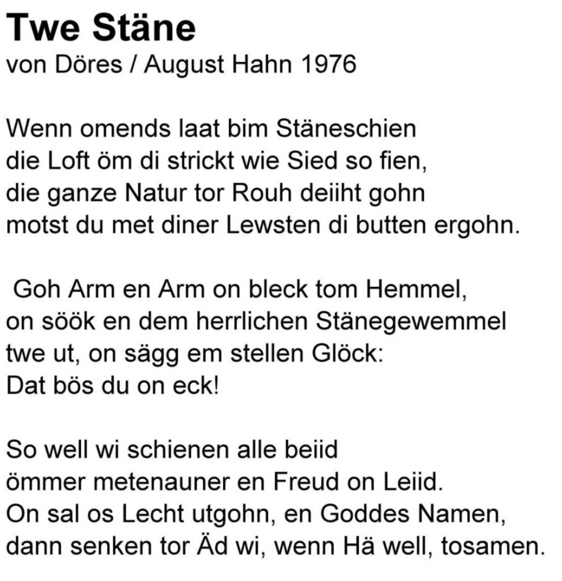 Twee Steene, August Hahn, Ludger Frielingsdorf  